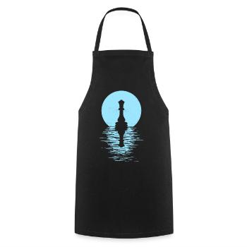 Jeu de club d’échecs Cheval Pièce d’échecs Hommes + Femmes - Tablier de cuisine - noir - Devant - AI Model Male 185 dark (185cm)
