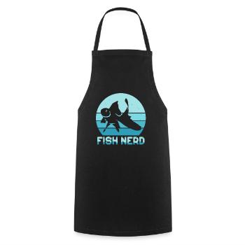 Funny Aquatic Fish Nerd - Cooking Apron - black - Front - AI Model Male 185 dark (185cm)
