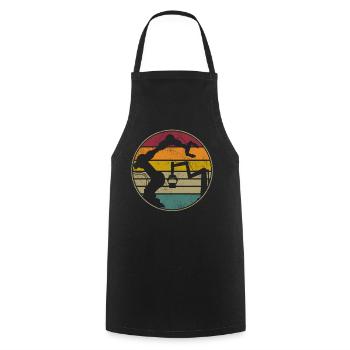 Robot Robotics Engineer Retro - Cooking Apron - black - Front - AI Model Male 185 dark (185cm)