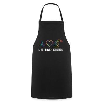 Ingénieur en robotique robotique Tie Dye - Tablier de cuisine - noir - Devant - AI Model Male 185 dark (185cm)
