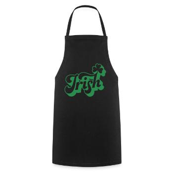 St. Patrick’s Day Gift Shamrock Men, Women, Kids - Cooking Apron - black - Front - AI Model Male 185 dark (185cm)