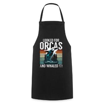 Killerwal Schwertwal Wale beobachten Orca Wal - Kochschürze - Schwarz - Vorne - AI Model Male 185 dark (185cm)