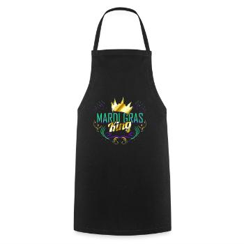 Logo King of Mardi Gras - Kochschürze - Schwarz - Vorne - AI Model Male 185 dark (185cm)