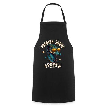 Serpent Glam Couture - Tablier de cuisine - noir - Devant - AI Model Male 185 dark (185cm)