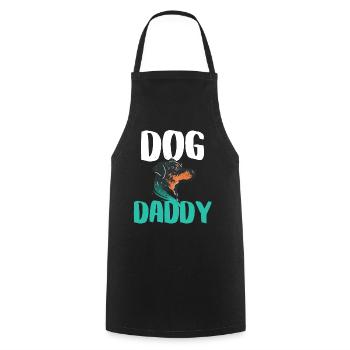 Buntes Papa-Dog-Diagramm - Kochschürze - Schwarz - Vorne - AI Model Male 185 dark (185cm)