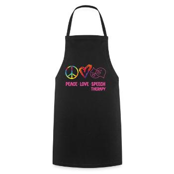 Assistant orthophoniste - Tablier de cuisine - noir - Devant - AI Model Male 185 dark (185cm)