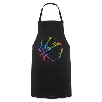 Basketball Sketch - Cooking Apron - black - Front - AI Model Male 185 dark (185cm)