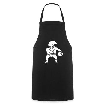 Noël de basketball - Tablier de cuisine - noir - Devant - AI Model Male 185 dark (185cm)