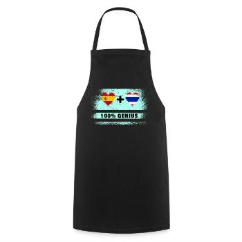 L’Espagne et la Thaïlande drasent 100% génie - Tablier de cuisine - noir - Devant - AI Model Male 185 dark (185cm)