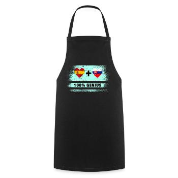 L’Espagne et la Slovaquie font 100% de génie - Tablier de cuisine - noir - Devant - AI Model Male 185 dark (185cm)