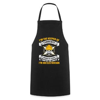 Nous vous allumons toujours électricien - Tablier de cuisine - noir - Devant - AI Model Male 185 dark (185cm)
