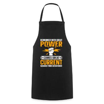 Nous vous allumons toujours électricien - Tablier de cuisine - noir - Devant - AI Model Male 185 dark (185cm)