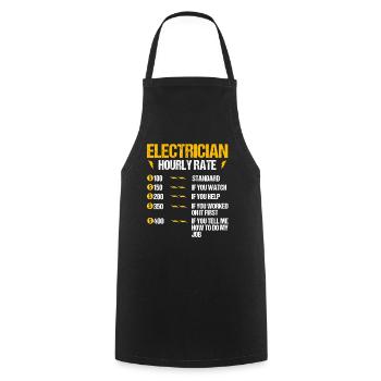 Nous vous allumons toujours électricien - Tablier de cuisine - noir - Devant - AI Model Male 185 dark (185cm)