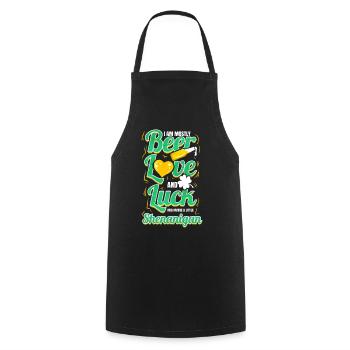 Beer Love And Luck And Shenanigan On St Patricks - Cooking Apron - black - Front - AI Model Male 185 dark (185cm)