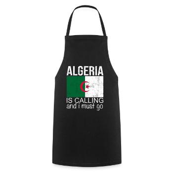 Algerien Spruch - Kochschürze - Schwarz - Vorne - AI Model Male 185 dark (185cm)