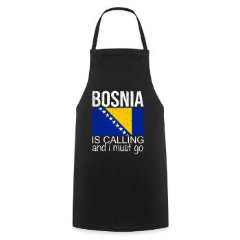 Bosnia Saying - Cooking Apron - black - Front - AI Model Male 185 dark (185cm)