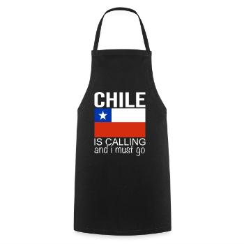 Chile Spruch - Kochschürze - Schwarz - Vorne - AI Model Male 185 dark (185cm)