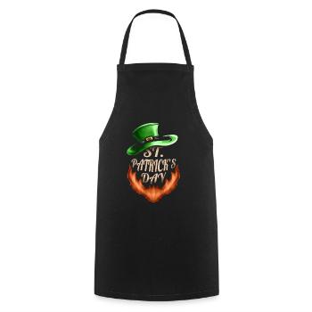 Green Hat And Red Beard Logo For St Patricks Day - Kochschürze - Schwarz - Vorne - AI Model Male 185 dark (185cm)