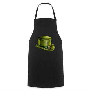Green Leprechauns Hat Cylinder Shamrock On St - Cooking Apron - black - Front - AI Model Male 185 dark (185cm)