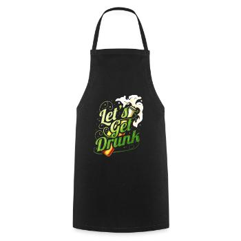 Laissez-vous saouler avec de la bière le jour de la Saint-Patrick - Tablier de cuisine - noir - Devant - AI Model Male 185 dark (185cm)