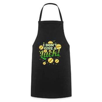 Golden Coins, I Don't Give A Luck For St Patricks - Cooking Apron - black - Front - AI Model Male 185 dark (185cm)