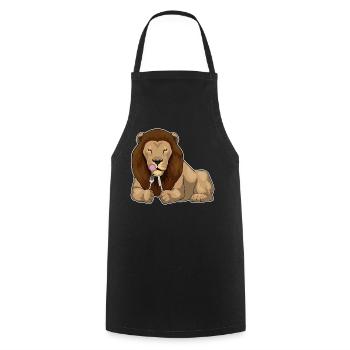 Lion Cutlery Cooking Kitchen - Cooking Apron - black - Front - AI Model Male 185 dark (185cm)