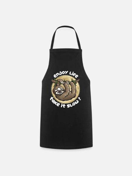 Vas y doucement ! - Tablier de cuisine - noir