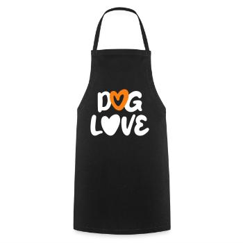 Dog Love Dogs Heart Love Pets Owner Fan - Cooking Apron - black - Front - AI Model Male 185 dark (185cm)