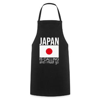 Japan Quote - Cooking Apron - black - Front - AI Model Male 185 dark (185cm)