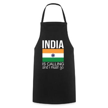 Citation Inde - Tablier de cuisine - noir - Devant - AI Model Male 185 dark (185cm)