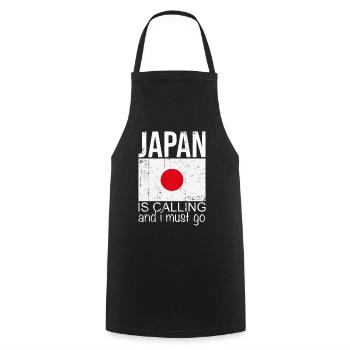 Japan Quote - Cooking Apron - black - Front - AI Model Male 185 dark (185cm)
