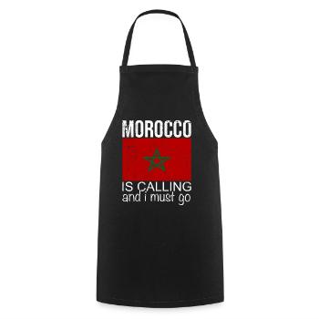 Citation Maroc - Tablier de cuisine - noir - Devant - AI Model Male 185 dark (185cm)