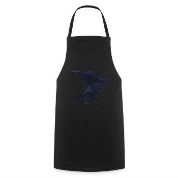 krähe flattern, goth, geburtstagsgeschenk Mann - Kochschürze - Schwarz - Vorne - AI Model Male 185 dark (185cm)