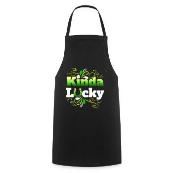 Kinda Luck Horseshow And Shamrock On St Patricks - Cooking Apron - black - Front - AI Model Male 185 dark (185cm)