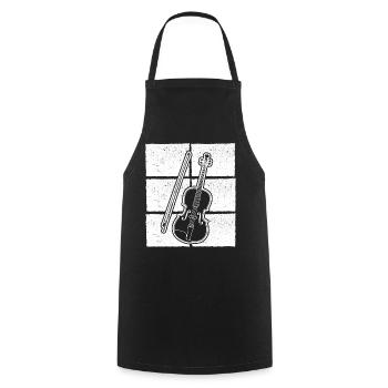 Violon Violoniste Violoniste - Tablier de cuisine - noir - Devant - AI Model Male 185 dark (185cm)