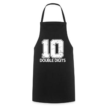 Cadeau de 10e anniversaire, 10 ans, pour garçons et filles - Tablier de cuisine - noir - Devant - AI Model Male 185 dark (185cm)