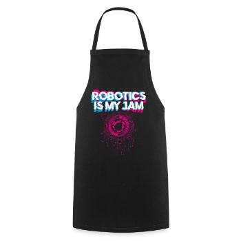 Robot Robotics Engineer Robotics - Cooking Apron - black - Front - AI Model Male 185 dark (185cm)