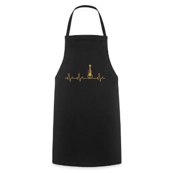 Violon Violoniste Violoniste - Tablier de cuisine - noir - Devant - AI Model Male 185 dark (185cm)