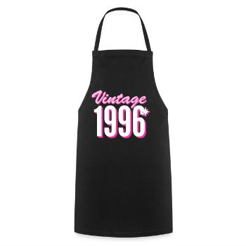 1996 Millésime Année de fabrication Vintage Gift Idea Retro - Tablier de cuisine - noir - Devant - AI Model Male 185 dark (185cm)