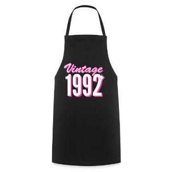 1992 Jahrgang Baujahr Vintage Geschenkidee Retro - Kochschürze - Schwarz - Vorne - AI Model Male 185 dark (185cm)