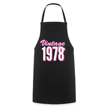 1978 Jahrgang Baujahr Vintage Geschenkidee Retro - Kochschürze - Schwarz - Vorne - AI Model Male 185 dark (185cm)