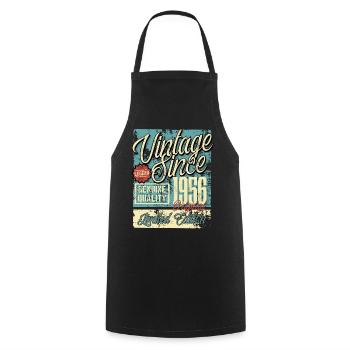 1956 Birthday vintage retro legend - Cooking Apron - black - Front - AI Model Male 185 dark (185cm)