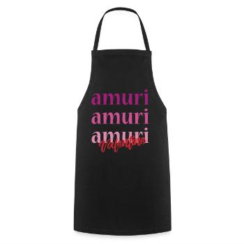 T-shirt Amuri Sicilien Amour Saint-Valentin - Tablier de cuisine - noir - Devant - AI Model Male 185 dark (185cm)