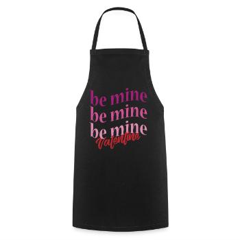 T-Shirt Valentinstag sei mein welliger Text Liebe Amor - Kochschürze - Schwarz - Vorne - AI Model Male 185 dark (185cm)