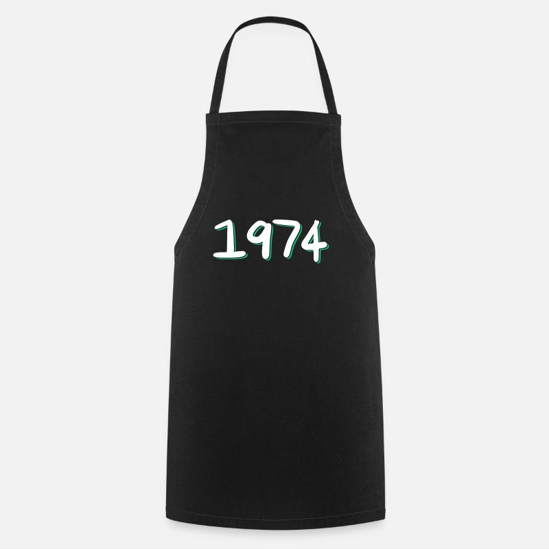 1974 Geburtstag - Kochschürze - Schwarz