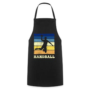 Handball Team, Club, Trainer, Coach, Spieler - Kochschürze - Schwarz - Vorne - AI Model Male 185 dark (185cm)