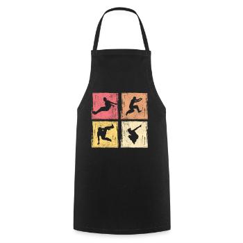 Parkour, Freerunning, Street Workout, Acrobatic - Cooking Apron - black - Front - AI Model Male 185 dark (185cm)