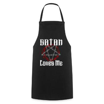 Satan Beelzebub Teufel Gothic Pentagram Mystisch - Kochschürze - Schwarz - Vorne - AI Model Male 185 dark (185cm)