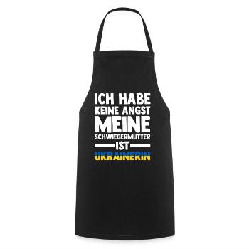 Ich habe keine Angst meine Schwiegermutter ist Ukr - Kochschürze - Schwarz - Vorne - AI Model Male 185 dark (185cm)