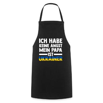 Ich habe keine Angst mein Papa ist Ukrainer - Kochschürze - Schwarz - Vorne - AI Model Male 185 dark (185cm)